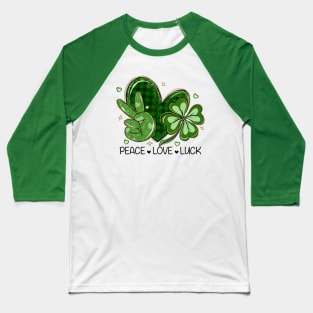 Peace Love Luck Baseball T-Shirt